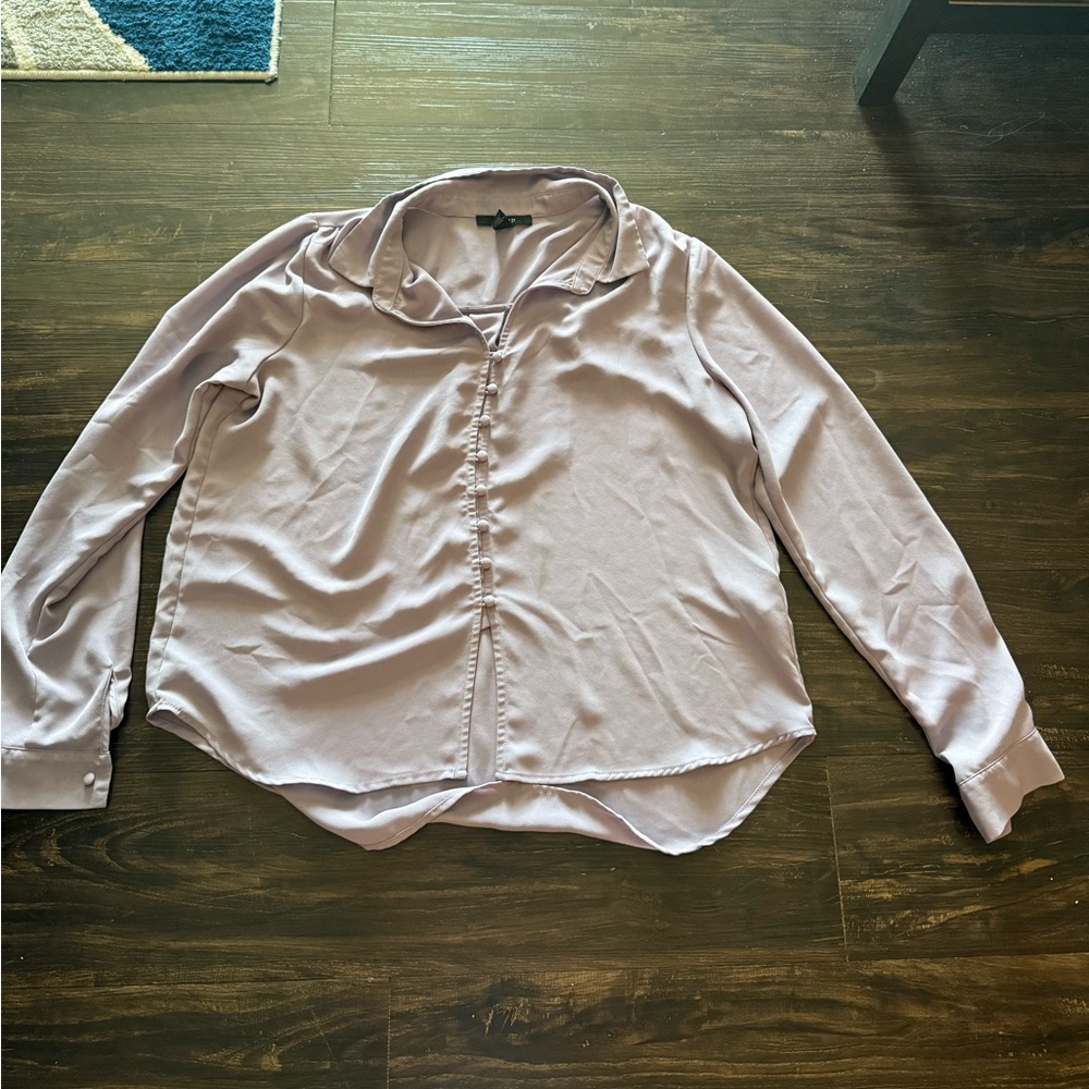 Purple button down